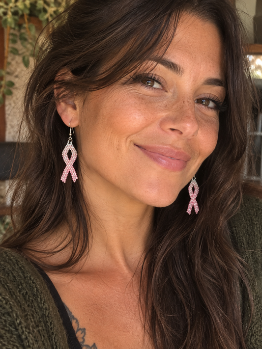 🎀 October Rose – Boucles d’oreilles Ruban