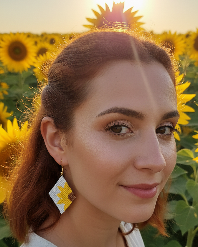 Boucles d’oreilles “Soleil de Van Gogh 🌼”