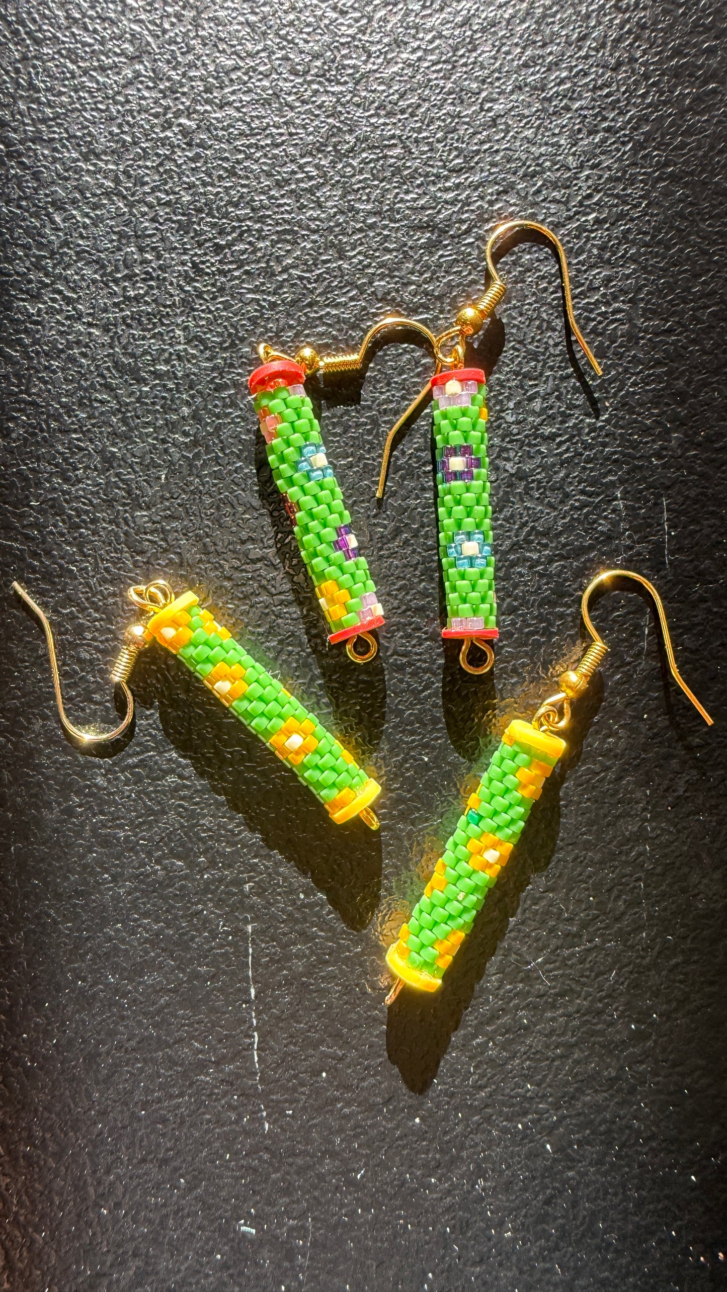 « Secret Garden » – Boucles d’oreilles Miyuki tissées à la main en France | Style bohème chic par Lady B