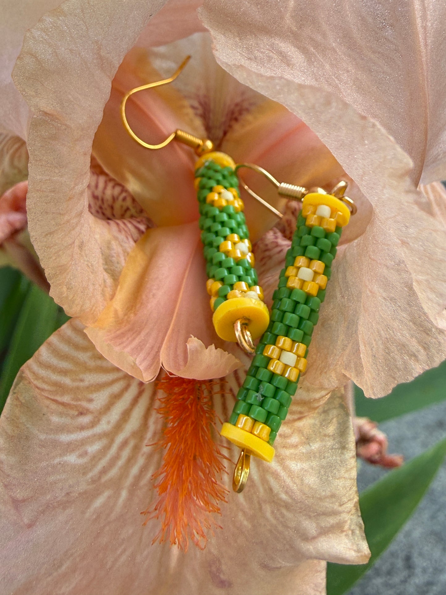 « Secret Garden » – Boucles d’oreilles Miyuki tissées à la main en France | Style bohème chic par Lady B
