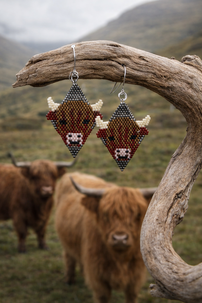 Boucles d'oreilles "Highland Coos"