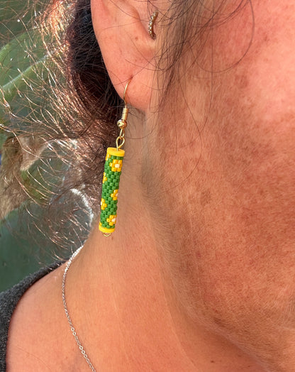 « Secret Garden » – Boucles d’oreilles Miyuki tissées à la main en France | Style bohème chic par Lady B