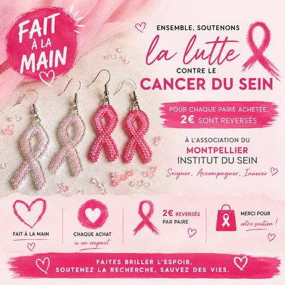 🎀 October Rose – Boucles d’oreilles Ruban
