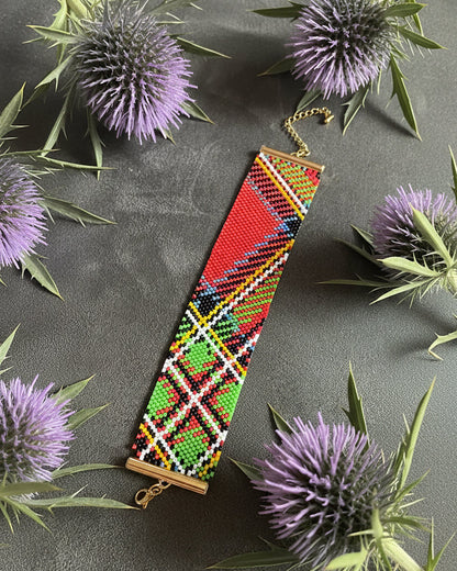 Bracelet manchette Ecossaise Tartan