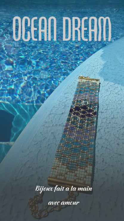 Bracelet "Rêve Océan" tissées à la main